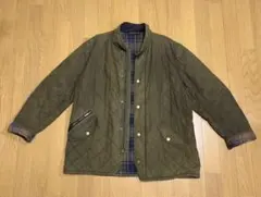00s Barbour オイルドジャケット XL キルティング 襟コーデュロイ