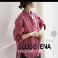 スローブイエナ　ヨーロピアンリネンシャツ　ピンク