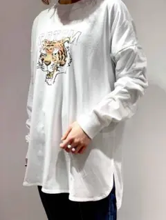 JOHNBULL lot.ZC689 フリーサイズ　虎　ロンTのサムネイル