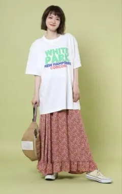 最終お値引き　FREAK'S STORE フラワープリントフリルスカート