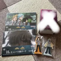 ヒロアカ　一番くじ　紡がれる想い　キャンバス風ボード　ラバースタンド他