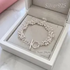 ボールチェーンブレスレット Silver925 ユニセックス 20cm 新品