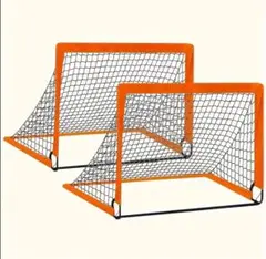 折りたたみ式サッカーゴール 90cm x 120cm オレンジ