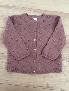 H&M ポップコーン編み カーディガン くすみカラー