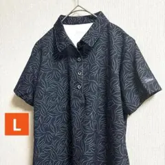 新品未使用　タイトリスト ゴルフウェア 半袖　ポロシャツ 総柄 L ネイビーのサムネイル