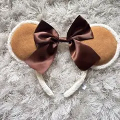 リボン付き耳カチューシャ ブラウン