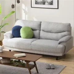 みる様専用★ニトリ　3人用布張りソファグレー★送料18,000円込みのサムネイル
