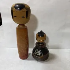 伝統的な日本のこけし 大小セット