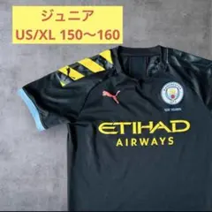 PUMA マンチェスターシティ ユニフォーム 黒 キッズ サッカーウェア 150