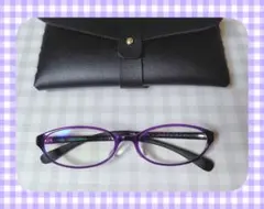 JINS PC ブルーライトカットメガネ　度なしパープルフレーム
