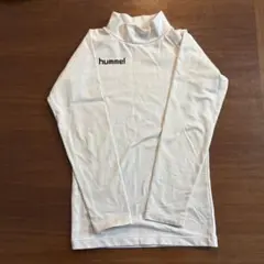 hummel ホワイト 長袖インナー 裏起毛 120 サッカー ヒュンメル