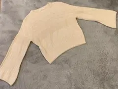 ehkasopo エヘカソポ パッチワーク風 ニットプルオーバー M アイボリー