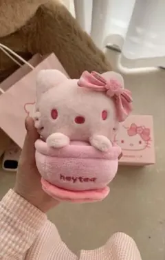 HEYTEA ハローキティ マスコット 茶碗 ぬいぐるみ サンリオ