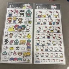 サンリオキャラクターズ☆4サイズステッカー　シール　2枚セット