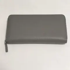 本革長財布　長財布　さいふ　グレー