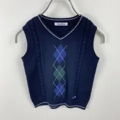 familiar ファミリア ニットベスト ケーブル編み キッズ フォーマル