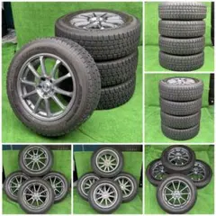 送料込225/60R17 99QグッドイヤーIceナビ7 アルミホイール5穴4本