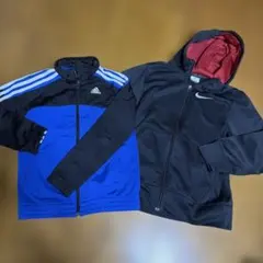 NIKE キッズSサイズ　フード付ジャンパー adidas ジャンパー2枚セット