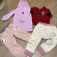 子供服　ミキハウス　パンツ　トレーナー　ラルフローレン　パーカー　4点セット