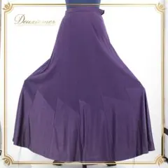 【美品 社交ダンス衣装】スカート レッスンウェア 練習着 パーティー 紫 無地