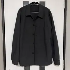 UNIQLO ユニクロ 感動シャツジャケット ウールライク ダークグレー M
