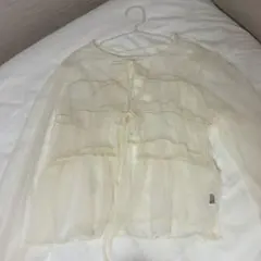 ホワイト シースルーボレロ