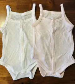 西松屋 ハート模様 キャミソールロンパース2枚セット 70サイズ