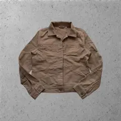 00's ワークジャケット 短丈 y2k ベージュ ノームコア コットン100