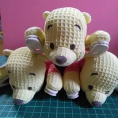 東京ディズニーリゾート 곰돌이 푸 クリップ付きぬいぐるみ 3個セット