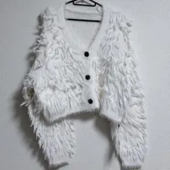 オフホワイト長袖カーディガン Fサイズ