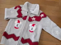 Disney ミッキー セーター 110cm グレー/赤