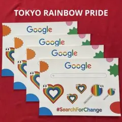 値下げしました！東京レインボープライド Google ステッカー 4枚セットのサムネイル