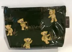 未使用　ハロッズベア ポーチ　グリーン