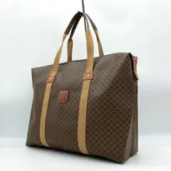 【CELINE】ボストンバッグ　マカダム柄　　ゴールド金具　PVC 肩かけ