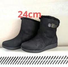 ショートブーツ　防寒靴　 防滑 　履き口起毛で暖かい スェード調カジュアルブーツ