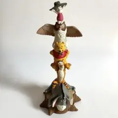 くまのプーさん　木彫り　手足可動　レトロ Disney ディズニー 木彫り くまのプーさん 手足可動 木製