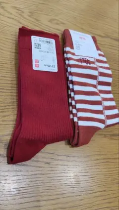 UNIQLO◉JWA◉ソックスセット◎レッド系 23-25cm