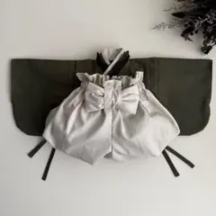 【60.70】ベビー袴|カーキ|初節句|ベビー着物|男の子|百日祝|お食い初め