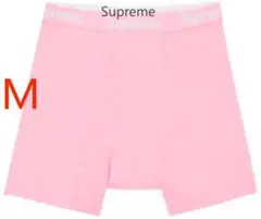 Supremeシュプリームヘインズhanes ボクサーブリーフパンツ ピンクMのサムネイル
