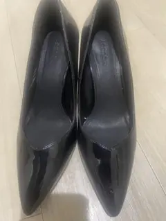 ブラック ポインテッドトゥ ハイヒール moussyのサムネイル