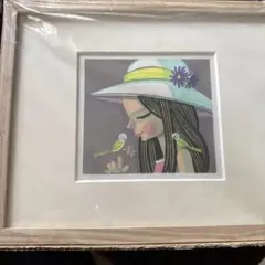 【池田修三】1972年 きちょう 額約 515×425mm 43/200 木版画 池田修三 「 緑陰 」 木版画 版画 絵画 人物 少女 女の子 こども