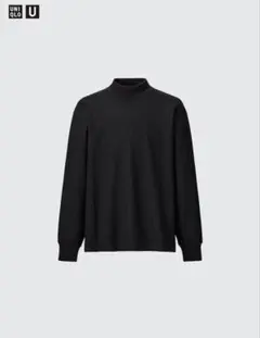 ユニクロ ブラッシュドジャージーモックネックTシャツ