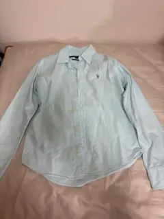 Ralph Lauren 水色 コットン 長袖シャツ