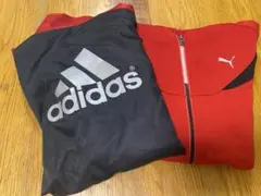 セット販売！キッズadidas PUMA 赤黒 ジャンパー パーカー