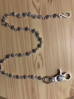 シルバー フラワーモチーフ ウォレットチェーン シルバー フラワーモチーフ ウォレットチェーン （刻印あり） - メルカリ