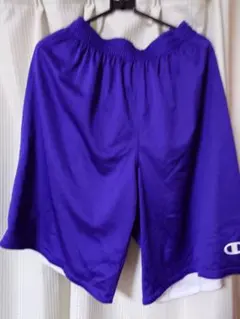 Champion CBR2350 紫色白色リバーシブル バスケットボールパンツ