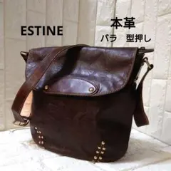 ESTINE（エスティーヌ）バラ 型押しバッグ 日本製ショルダーバック　本革のサムネイル