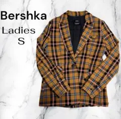 極美品Bershka チェック柄 テーラードジャケット S