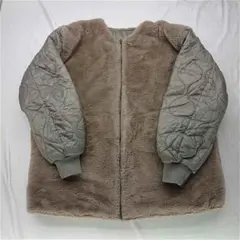 ★ FREAK'S STORE ボア切替キルティングジャケット ベージュ系