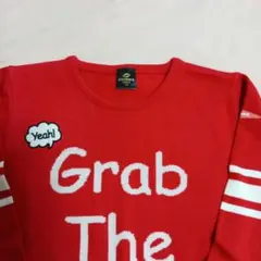 レディース ゴルフニットセーター Grab The Luck　濃いピンク色